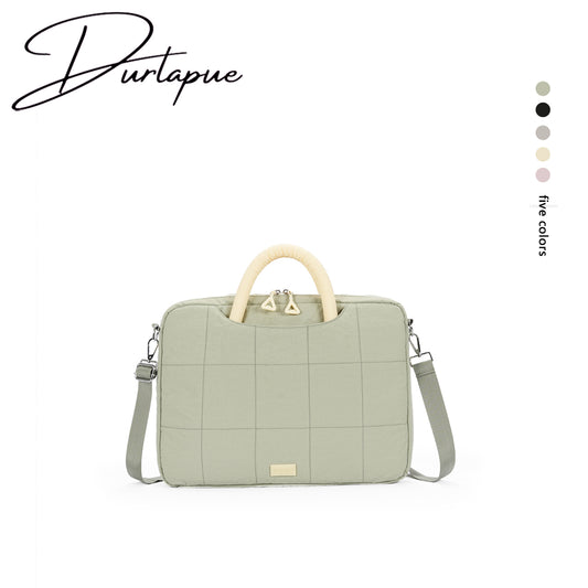 (Durlapue) nylon material, simple solid color shoulder computer bag, fashionable handbag