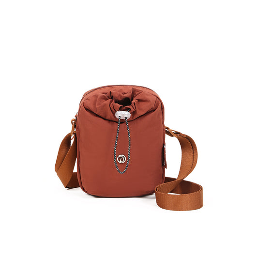 (Durlapue) nylon material, lightweight small crossbody bag, fashionable drawstring shoulder bag