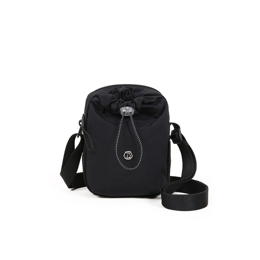 (Durlapue) nylon material, lightweight small crossbody bag, fashionable drawstring shoulder bag