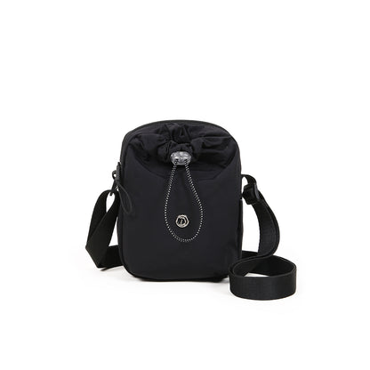 (Durlapue) nylon material, lightweight small crossbody bag, fashionable drawstring shoulder bag