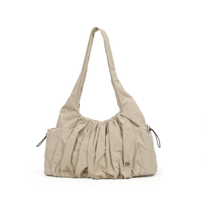 (Durlapue) Stylish unisex shoulder bag made of nylon, solid color underarm bag, can accommodate an 11-inch iPad.
