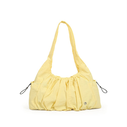(Durlapue) Stylish unisex shoulder bag made of nylon, solid color underarm bag, can accommodate an 11-inch iPad.