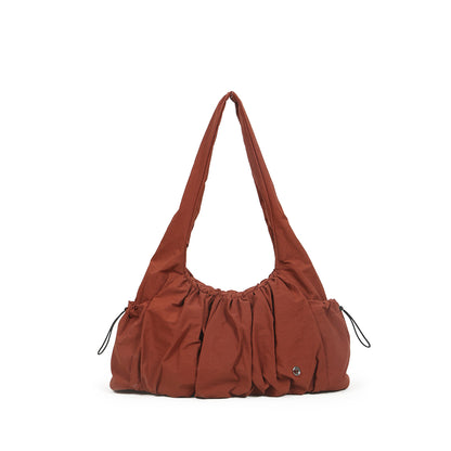 (Durlapue) Stylish unisex shoulder bag made of nylon, solid color underarm bag, can accommodate an 11-inch iPad.
