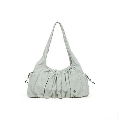 (Durlapue) Stylish unisex shoulder bag made of nylon, solid color underarm bag, can accommodate an 11-inch iPad.