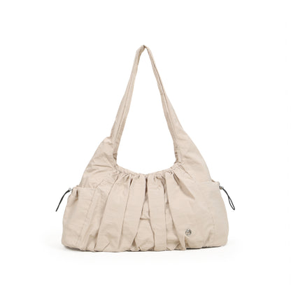 (Durlapue) Stylish unisex shoulder bag made of nylon, solid color underarm bag, can accommodate an 11-inch iPad.