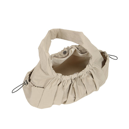 (Durlapue) Stylish unisex shoulder bag made of nylon, solid color underarm bag, can accommodate an 11-inch iPad.