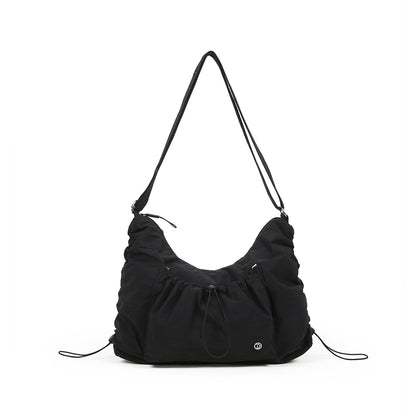 【Durlapue】Drawstring design, pleated, large capacity shoulder bag/crossbody bag