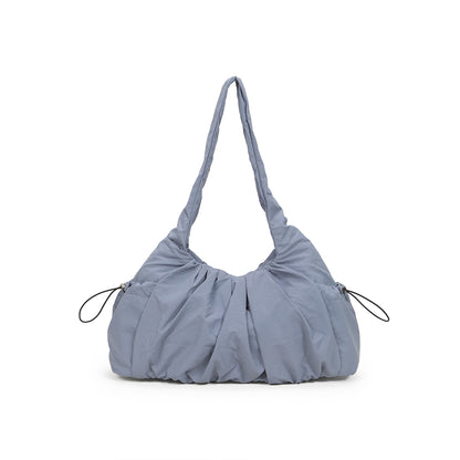 (Durlapue) Stylish unisex shoulder bag made of nylon, solid color underarm bag, can accommodate an 11-inch iPad.