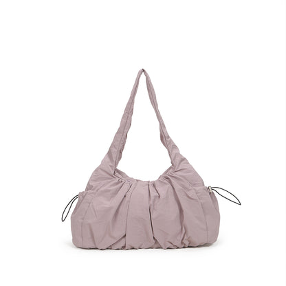 (Durlapue) Stylish unisex shoulder bag made of nylon, solid color underarm bag, can accommodate an 11-inch iPad.