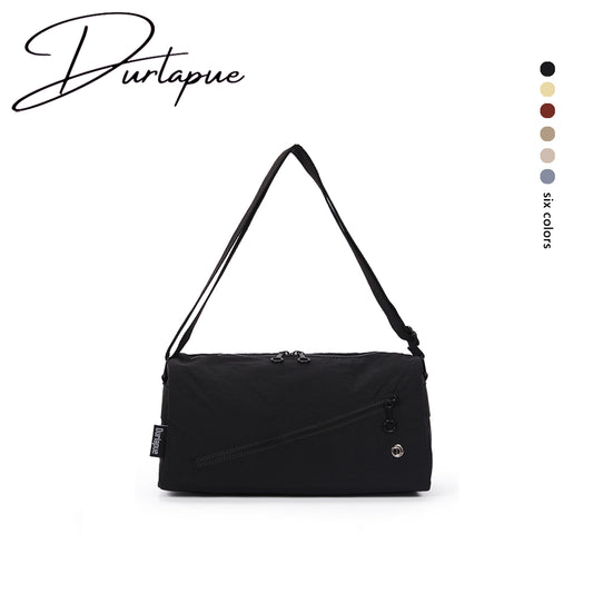 【Durlapue】Solid color nylon casual shoulder bag fashionable and versatile sports messenger bag