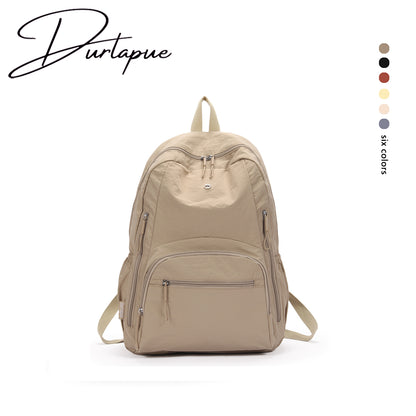 【Durlapue】Simple Solid Color Backpack Casual and Versatile Can Hold a 16-inch Laptop