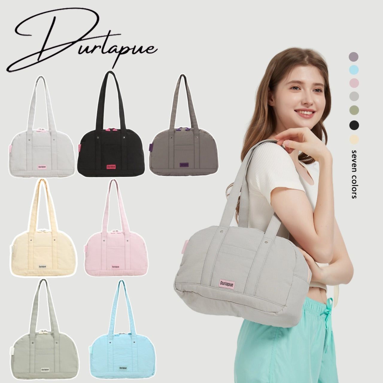 【Durlapue】Waterproof  large-capacity  minimalist handbag; commuter shoulder bag; can hold an 11-inch iPad