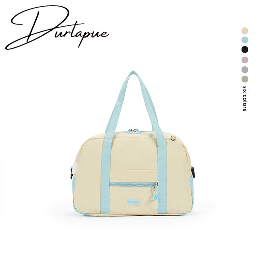 【Durlapue】Fashionable contrast color simple handbag nylon waterproof large capacity portable crossbody bag