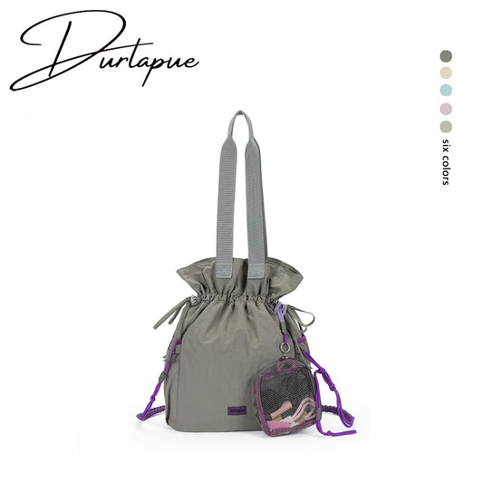 【Durlapue】Nylon Lightweight Casual Design Handbag Fashion Trend Shoulder Bag with Pendant