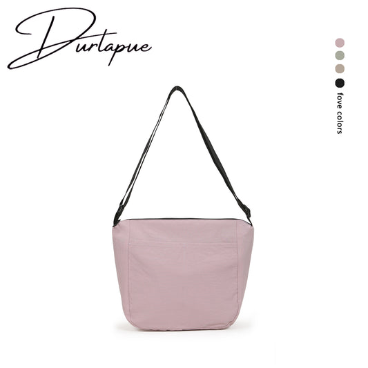 【Durlapue】Nylon waterproof solid color simple shoulder bag fashionable and versatile portable crossbody bag