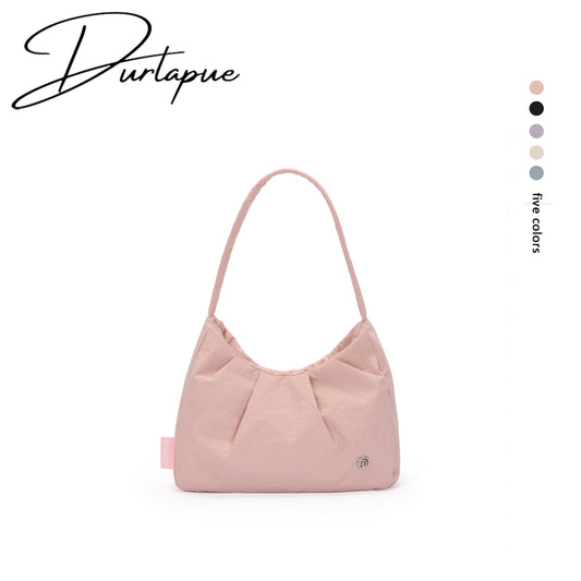 （Durlapue）New fashion design nylon material handbag women's light casual zipper cloth bag