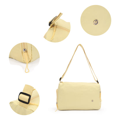 (Durlapue) Nylon material stylish solid color shoulder bag, simple crossbody bag