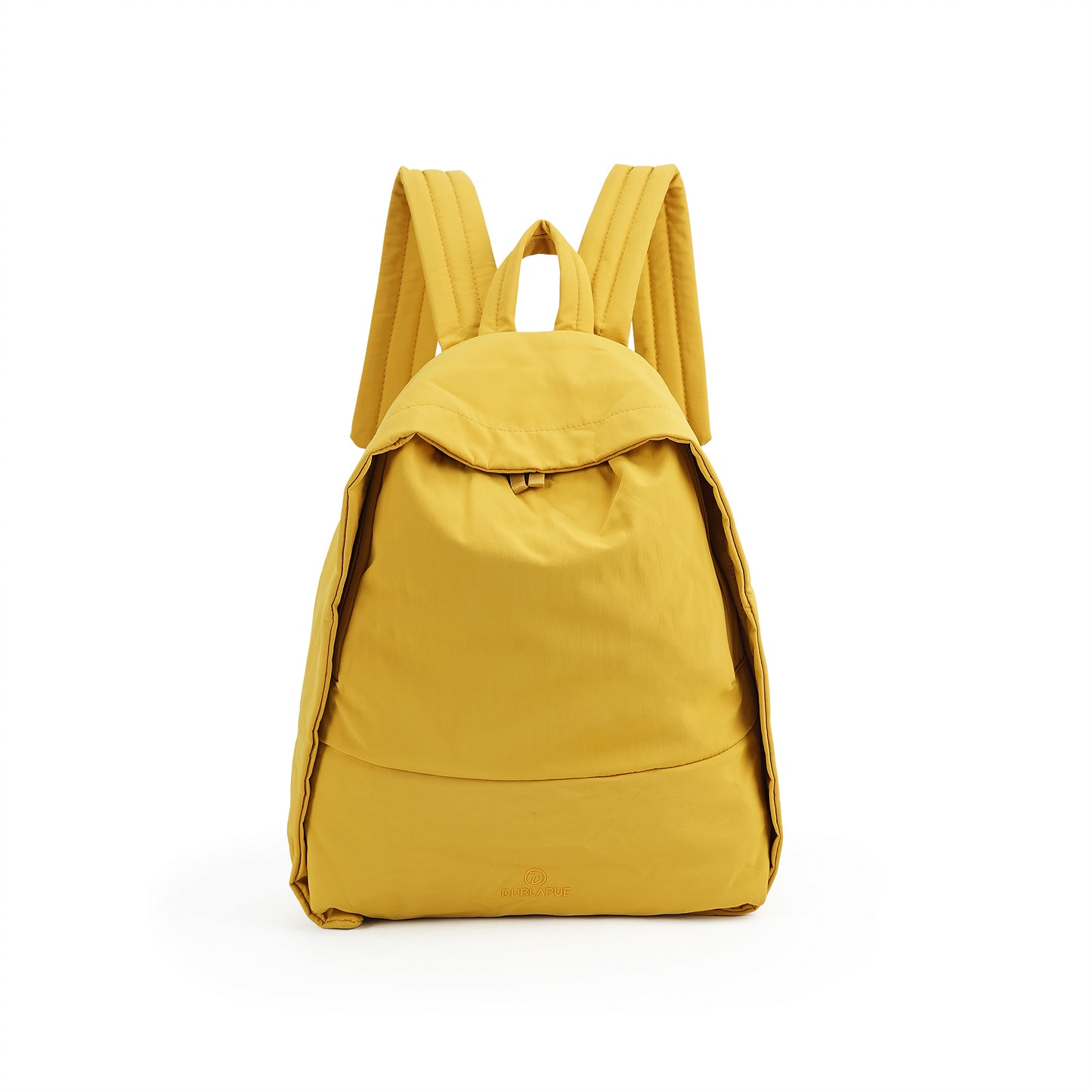 【Durlapue】Lightweight Nylon Zipper Backpack Solid Color Casual Daily Travel Shoulder Bag
