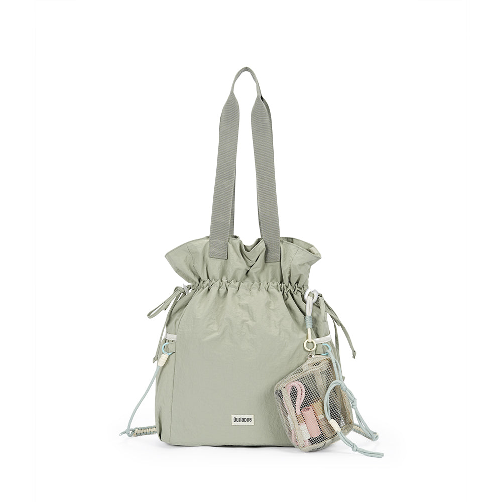 【Durlapue】Nylon Lightweight Casual Design Handbag Fashion Trend Shoulder Bag with Pendant