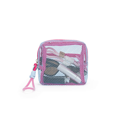 【Durlapue】Zippered mesh pocket small bag, fashionable cosmetic bag