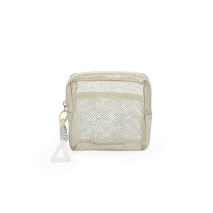 【Durlapue】Zippered mesh pocket small bag, fashionable cosmetic bag