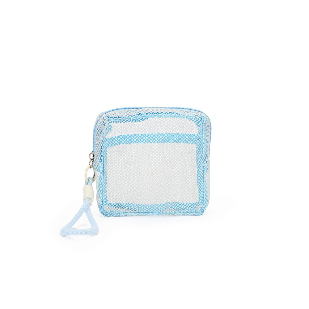 【Durlapue】Zippered mesh pocket small bag, fashionable cosmetic bag