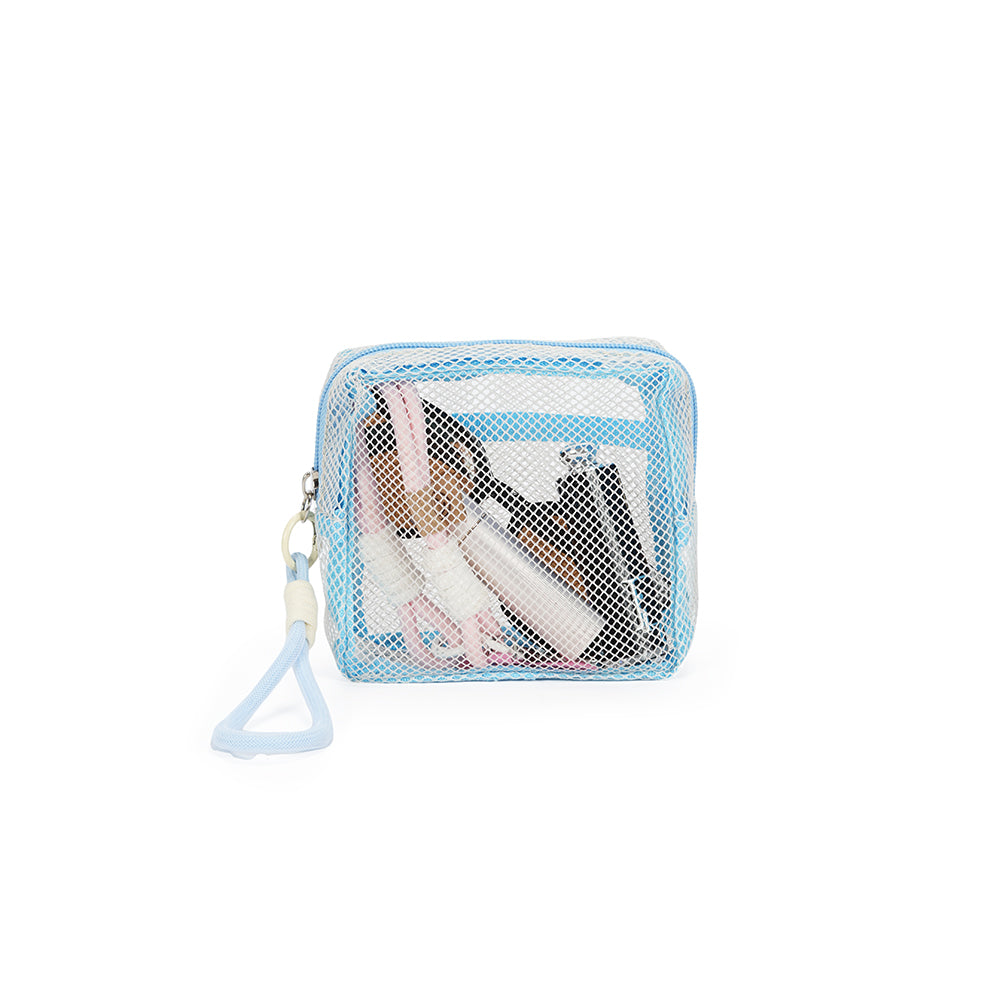 【Durlapue】Zippered mesh pocket small bag, fashionable cosmetic bag