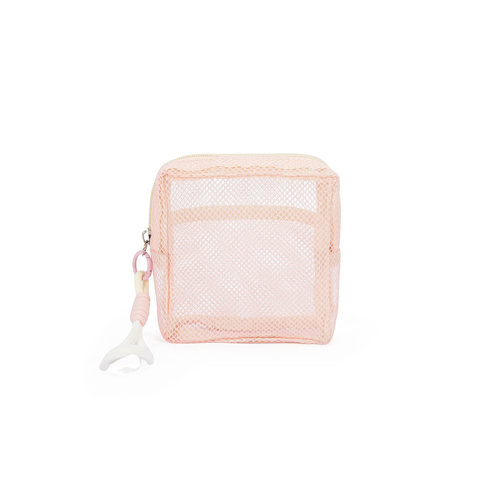 【Durlapue】Zippered mesh pocket small bag, fashionable cosmetic bag