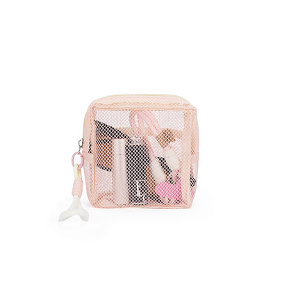 【Durlapue】Zippered mesh pocket small bag, fashionable cosmetic bag