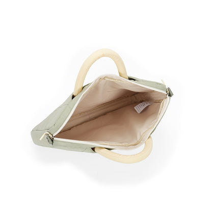 (Durlapue) Simple solid color shoulder laptop bag, stylish tote bag that can hold a 16-inch laptop.