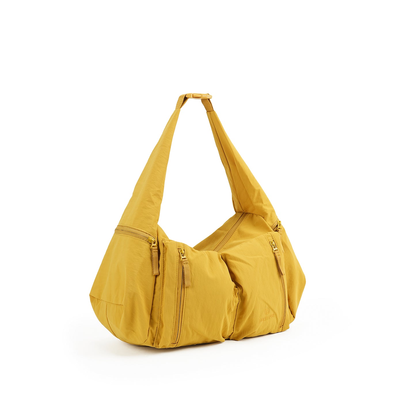 【Durlapue】Lightweight Water Resistant Nylon Crossbody Bag, Multi Zipper Pocket Convertible Shoulder Handbag for Daily Travel