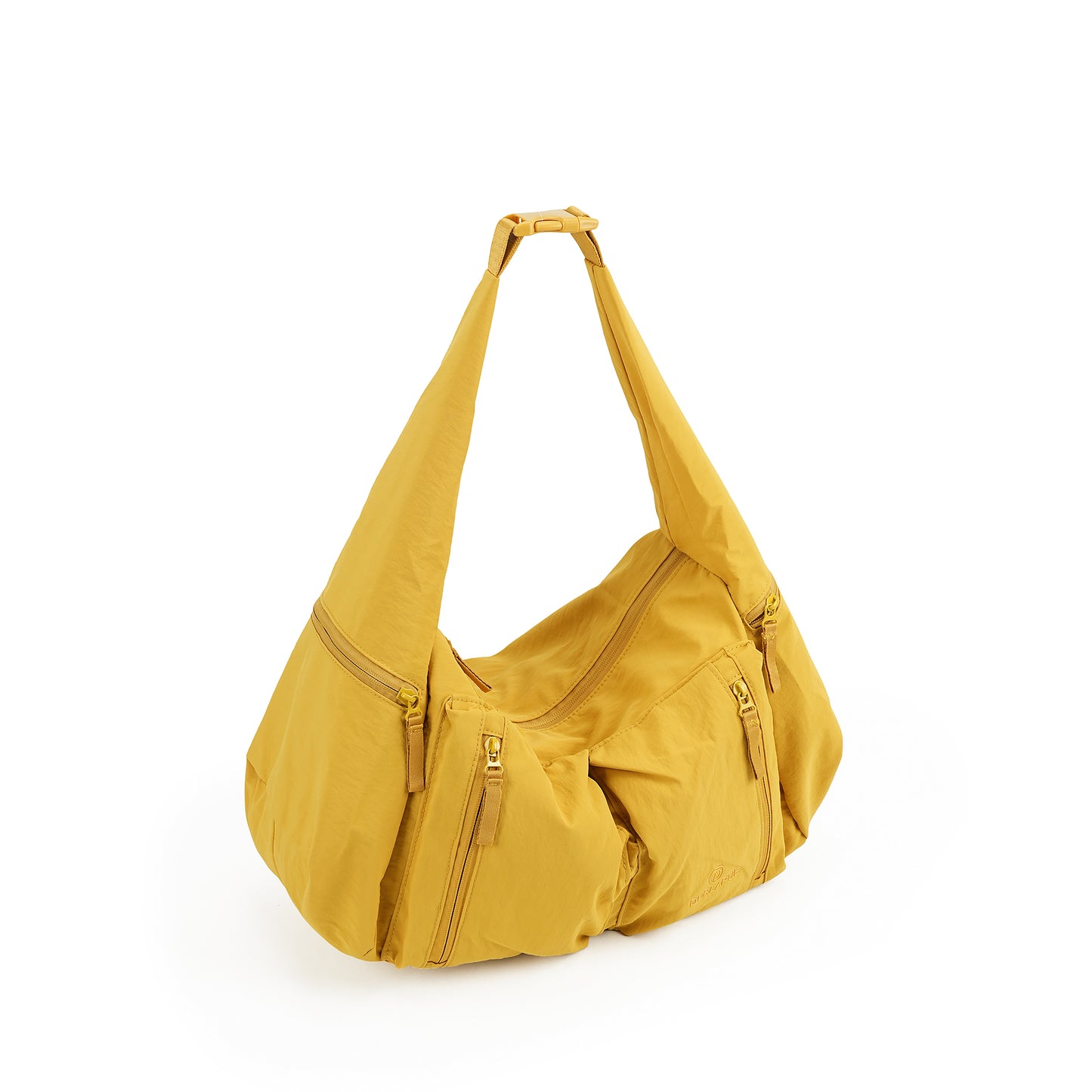 【Durlapue】Lightweight Water Resistant Nylon Crossbody Bag, Multi Zipper Pocket Convertible Shoulder Handbag for Daily Travel