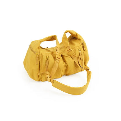 【Durlapue】Lightweight Water Resistant Nylon Crossbody Bag, Multi Zipper Pocket Convertible Shoulder Handbag for Daily Travel