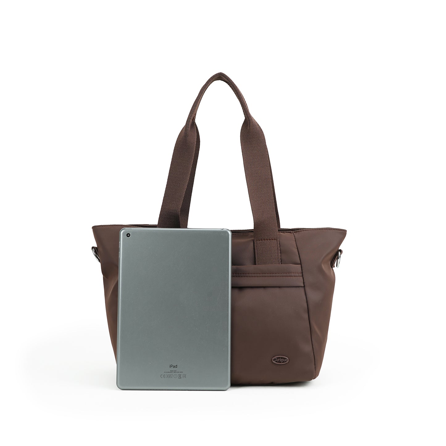 【Durlapue】Lightweight Nylon Tote Handbag, Dual Carry Design With Top Handles & Detachable Adjustable Crossbody Strap, Multi Pocket Daily Shoulder Bag
