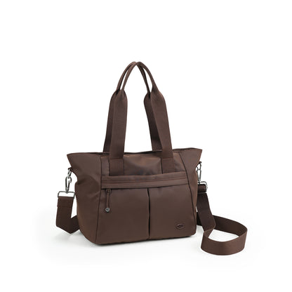 【Durlapue】Lightweight Nylon Tote Handbag, Dual Carry Design With Top Handles & Detachable Adjustable Crossbody Strap, Multi Pocket Daily Shoulder Bag