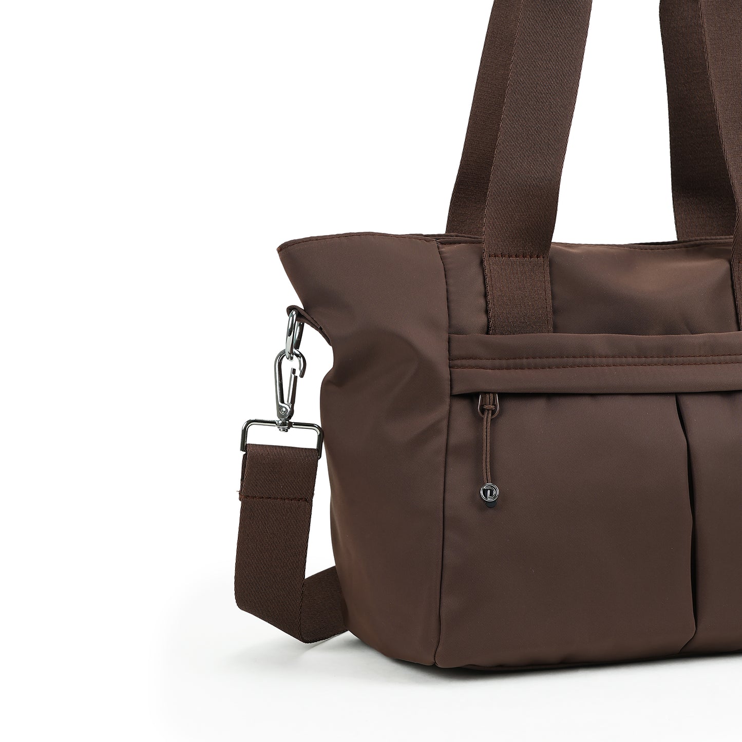 【Durlapue】Lightweight Nylon Tote Handbag, Dual Carry Design With Top Handles & Detachable Adjustable Crossbody Strap, Multi Pocket Daily Shoulder Bag