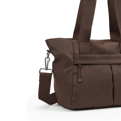 【Durlapue】Lightweight Nylon Tote Handbag, Dual Carry Design With Top Handles & Detachable Adjustable Crossbody Strap, Multi Pocket Daily Shoulder Bag