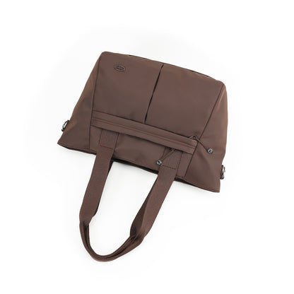 【Durlapue】Lightweight Nylon Tote Handbag, Dual Carry Design With Top Handles & Detachable Adjustable Crossbody Strap, Multi Pocket Daily Shoulder Bag