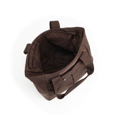 【Durlapue】Lightweight Nylon Tote Handbag, Dual Carry Design With Top Handles & Detachable Adjustable Crossbody Strap, Multi Pocket Daily Shoulder Bag