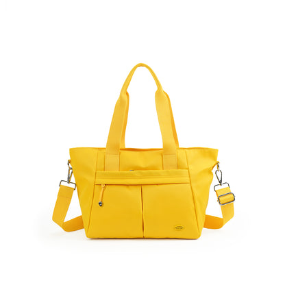 【Durlapue】Lightweight Nylon Tote Handbag, Dual Carry Design With Top Handles & Detachable Adjustable Crossbody Strap, Multi Pocket Daily Shoulder Bag