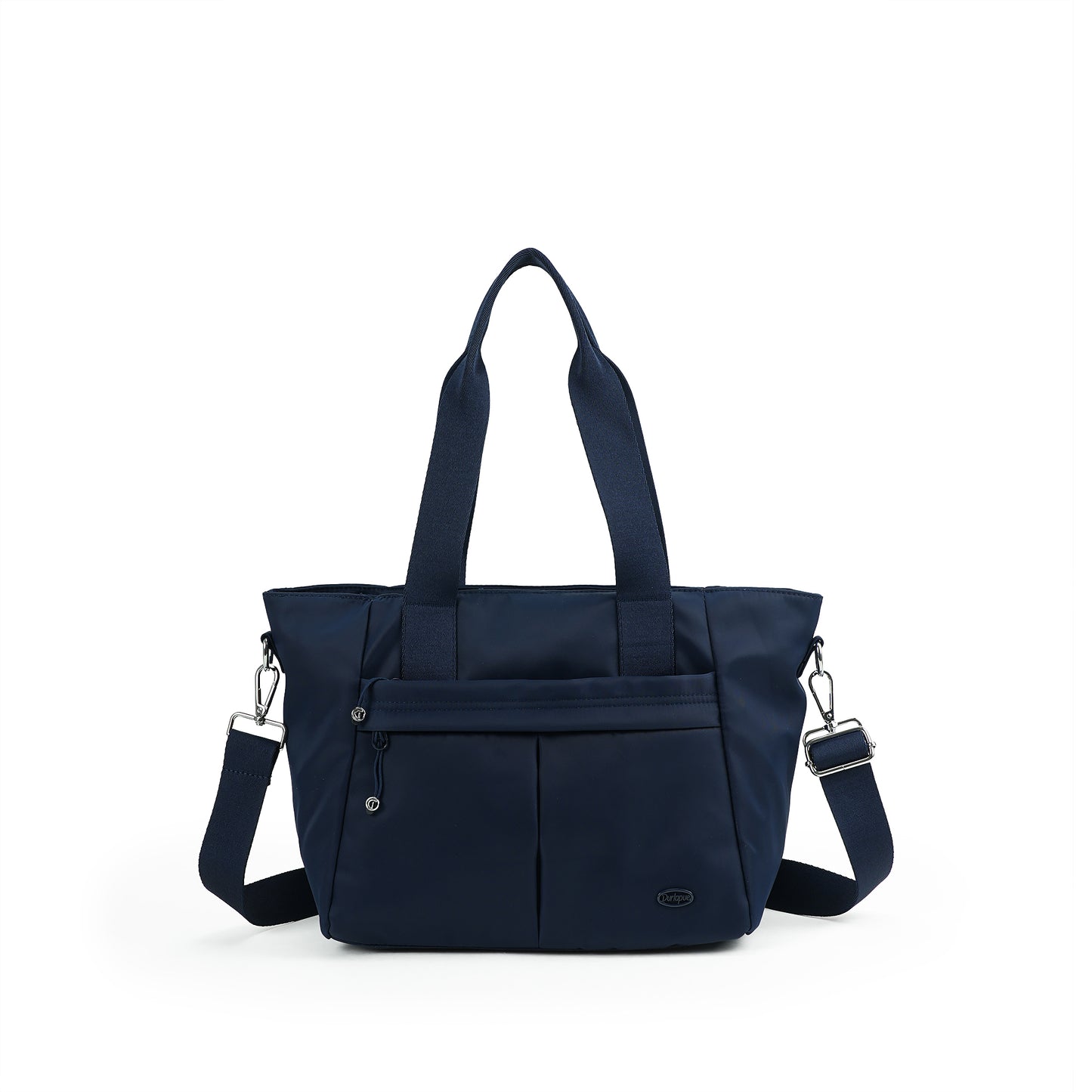 【Durlapue】Lightweight Nylon Tote Handbag, Dual Carry Design With Top Handles & Detachable Adjustable Crossbody Strap, Multi Pocket Daily Shoulder Bag