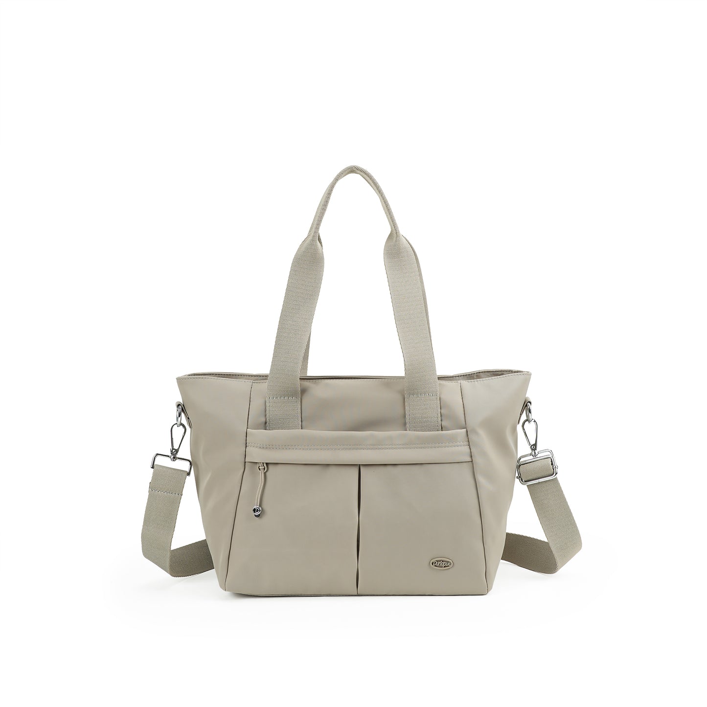 【Durlapue】Lightweight Nylon Tote Handbag, Dual Carry Design With Top Handles & Detachable Adjustable Crossbody Strap, Multi Pocket Daily Shoulder Bag