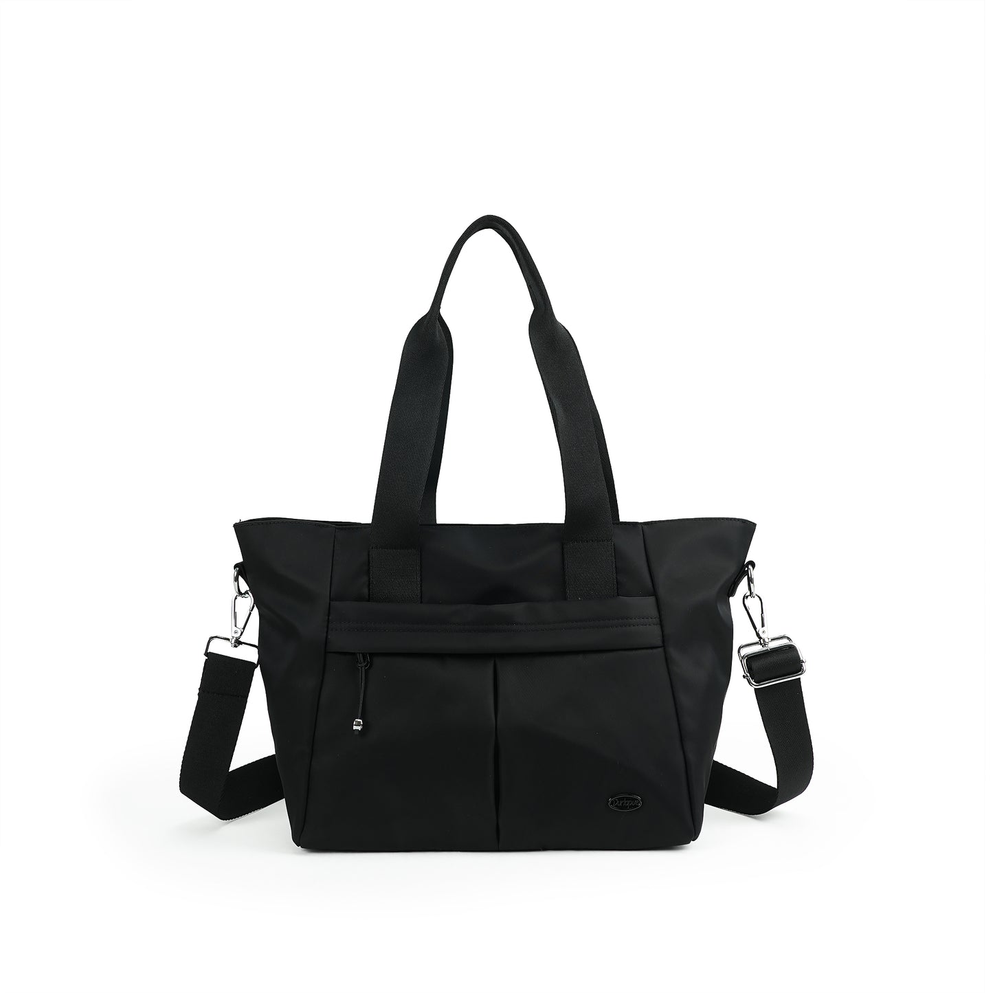 【Durlapue】Lightweight Nylon Tote Handbag, Dual Carry Design With Top Handles & Detachable Adjustable Crossbody Strap, Multi Pocket Daily Shoulder Bag