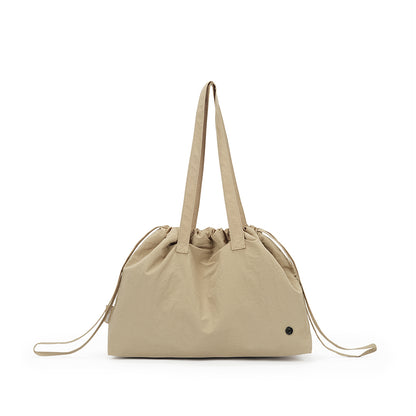 【Durlapue】 large capacity drawstring tote bag multi functional shoulder bag suitable for everyday carry.