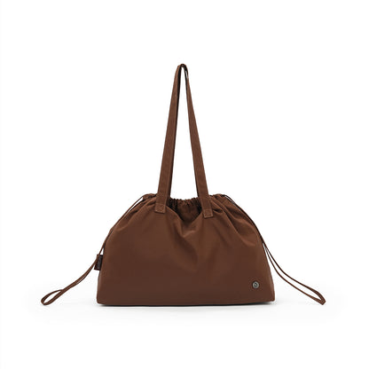 【Durlapue】 large capacity drawstring tote bag multi functional shoulder bag suitable for everyday carry.
