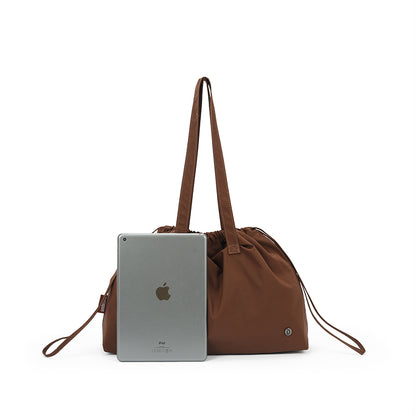 【Durlapue】 large capacity drawstring tote bag multi functional shoulder bag suitable for everyday carry.