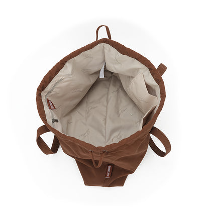 【Durlapue】 large capacity drawstring tote bag multi functional shoulder bag suitable for everyday carry.