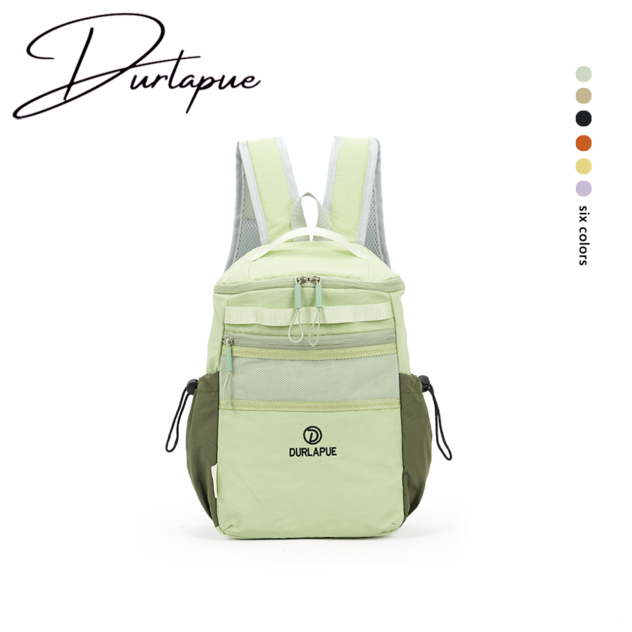 【Durlapue】Lightweight nylon backpack, can hold essentials. Small 11-inch device, casual school or travel backpack.