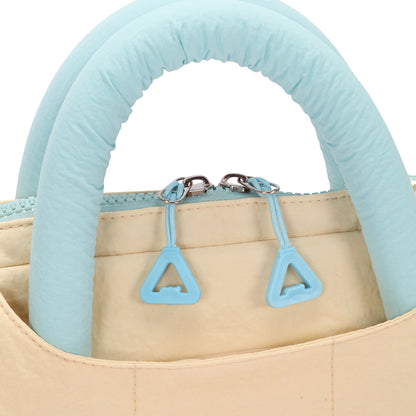 (Durlapue) Simple color-blocked laptop bag, lightweight tote bag, can hold a 13-inch laptop.