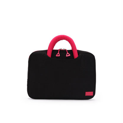 (Durlapue) Simple color-blocked laptop bag, lightweight tote bag, can hold a 13-inch laptop.
